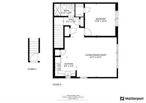 1 bedroom 1 bathroom B at Oakwood Manor, New York